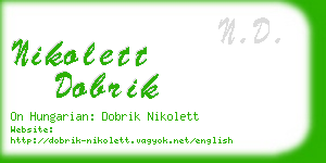 nikolett dobrik business card